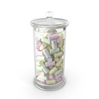 Candy Jar With Marshmallows PNG & PSD Images