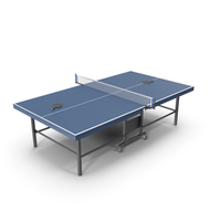 Blue Ping Pong Table with Rockets PNG & PSD Images