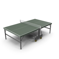 Green Ping Pong Table On Wheels PNG & PSD Images