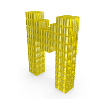 Yellow Pixel Letter M PNG & PSD Images