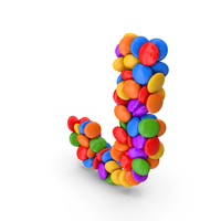 Candy Letter J PNG & PSD Images