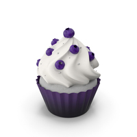 Cupcake With Blueberries PNG & PSD Images