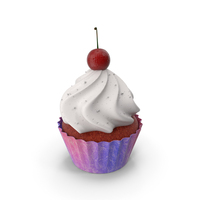 Cupcake With Cherry On Top PNG & PSD Images