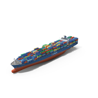 Container Ship 3300TEU CMA CGM PNG & PSD Images