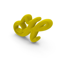Yellow Font Script Fur Letter H PNG & PSD Images