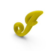 Yellow Font Script Fur Letter I PNG & PSD Images