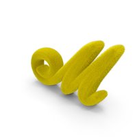 Yellow Font Script Fur Letter M PNG & PSD Images