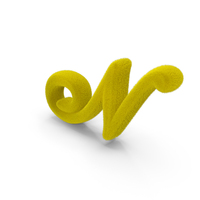 Yellow Font Script Fur Letter N PNG & PSD Images