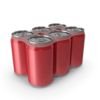 Six Beverage Can 330ml Red PNG & PSD Images