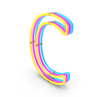 Steampunk Neon Letter C PNG & PSD Images