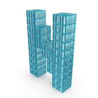 Blue Pixel Letter N PNG & PSD Images