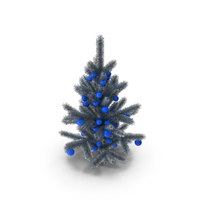 Tinsel Christmas Tree With Decoration PNG & PSD Images