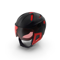Ski Helmet With Integrated Goggles PNG & PSD Images