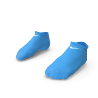 Nike Blue Socks On The Foot Standing PNG & PSD Images