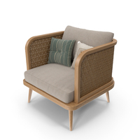 Rattan Wood Outdoor Chair PNG & PSD Images