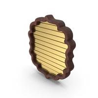 Golden Plank Decorative Wooden Frame PNG & PSD Images