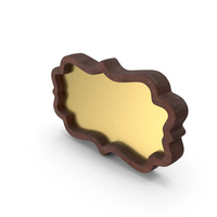 Golden Decorative Wooden Frame PNG & PSD Images