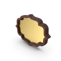Golden Decorative Wooden Frame PNG & PSD Images