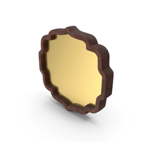 Golden Decorative Wooden Frame PNG & PSD Images