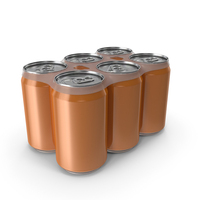 Six Beverage Can 330ml Orange PNG & PSD Images