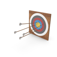 Archery Round Straw with Arrows PNG & PSD Images