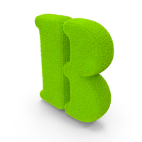 Green Font Stencil Fur Letter B PNG & PSD Images