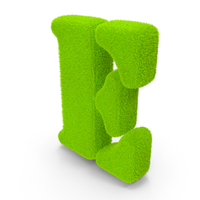 Green Font Stencil Fur Letter E PNG & PSD Images