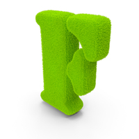 Green Font Stencil Fur Letter F PNG & PSD Images