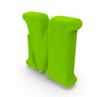 Green Font Stencil Fur Letter M PNG & PSD Images