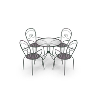 Table & Chairs Set PNG & PSD Images