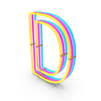 Steampunk Neon Letter D PNG & PSD Images