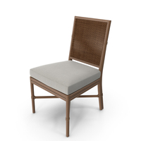 McGuire Square Back Caned Side Chair PNG & PSD Images