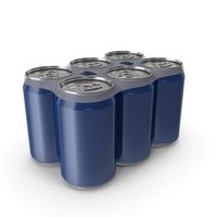 Six Beverage Can 330ml Blue PNG & PSD Images