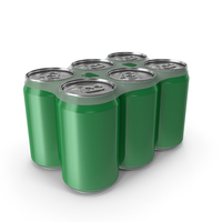 Green Six Beverage Cans 330ml PNG & PSD Images