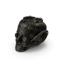 Ludlow Skull遏制容器小雕像PNG和PSD图像
