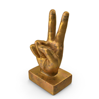 Metallic Hand Figurine PNG & PSD Images