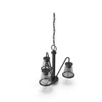 Regan Three Light Shaded Chandelier PNG & PSD Images