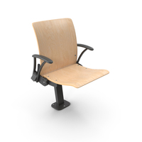 Auditorium Chair Light Wood PNG & PSD Images