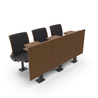 Dark Wood Soft Auditorium Chairs And Tables PNG & PSD Images