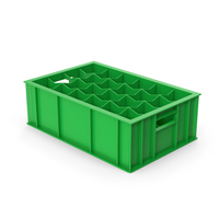 Green Plastic Bottle Crate PNG & PSD Images