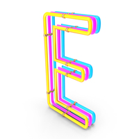 Steampunk Neon Letter E PNG & PSD Images