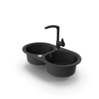Kitchen Granite Sink With Faucet PNG & PSD Images