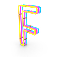 Steampunk Neon Letter F PNG & PSD Images