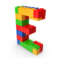 Toy Brick Letter E PNG & PSD Images