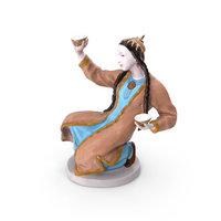 Girl Dances With Bowls Statue PNG & PSD Images