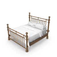 19TH C. KNOB BED PNG & PSD Images