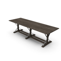 20TH C. INDUSTRIAL TRESTLE RECTANGULAR DINING TABLE BROWN PNG & PSD Images