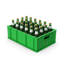 Plastic Bottle Crate With Beer Bottles PNG & PSD Images