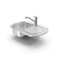 Small Kitchen Metal Sink With Faucet PNG & PSD Images