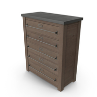 Early 20Th C. Mercantile Five Drawer Narrow Dresser PNG & PSD Images